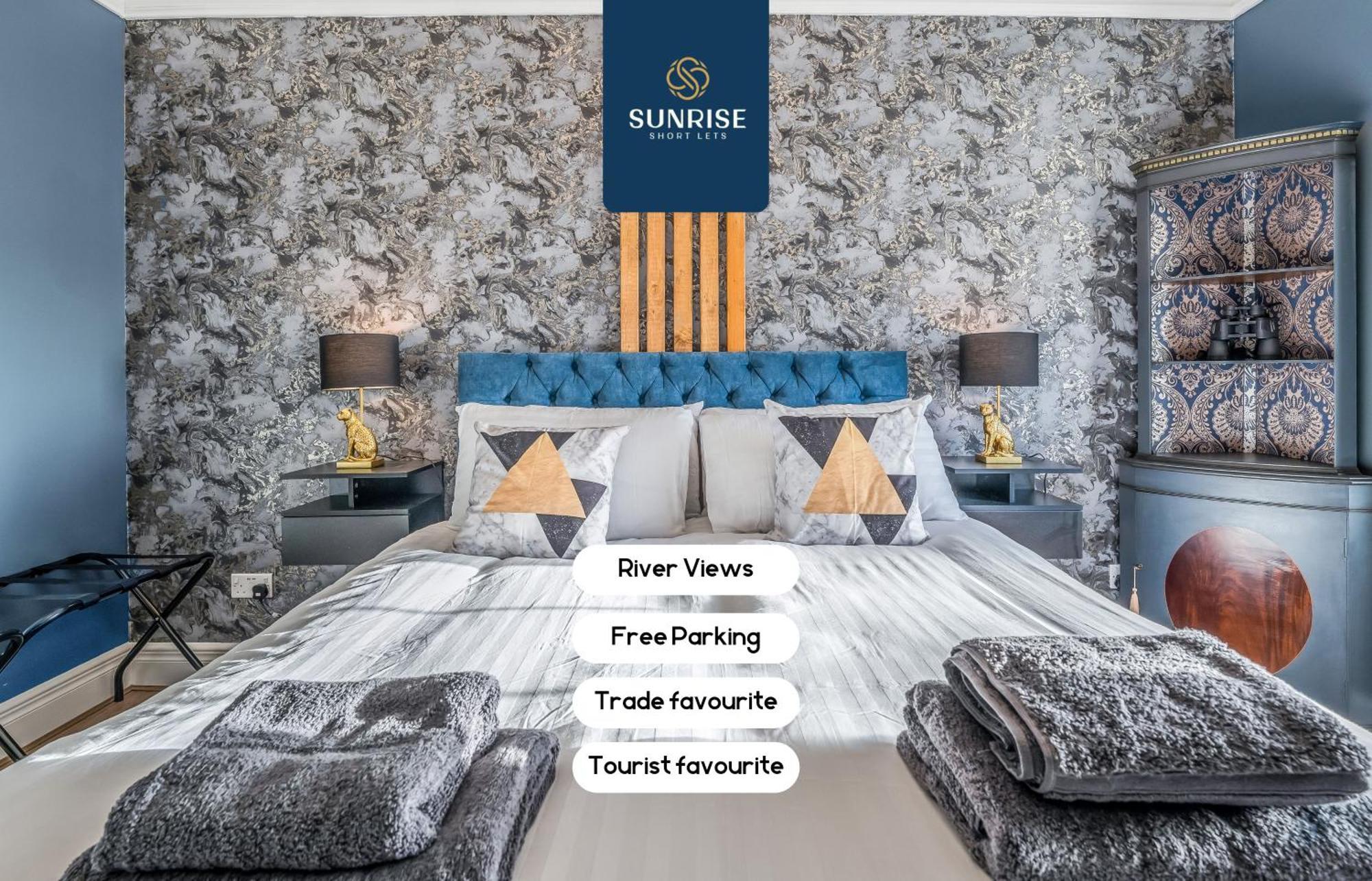Presidential Apartment, Family Home, Luxury Bedrooms, 2 Rooms, 1 King Bed, 2 Single Beds, Free Wifi, Free Parking, Tourists, Business Travelers, Relocation, Beautiful River Views, - Long Stays, Invoice And Reduced Price Are Only Via Sunrise Short Let Dundee Exteriér fotografie